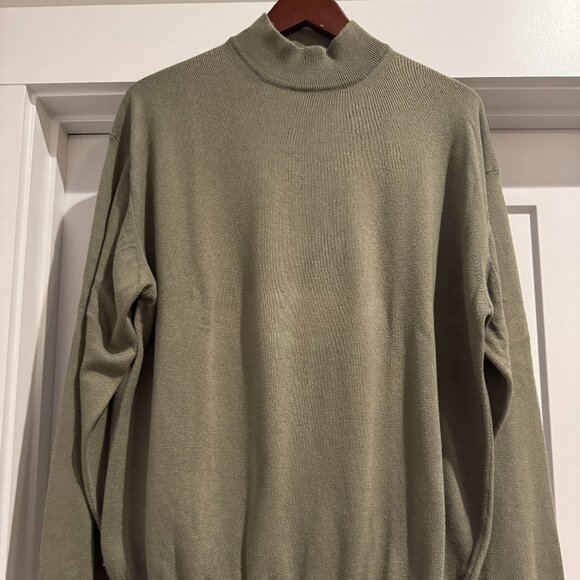 Vintage Tricots St Raphael Sweater Men Large Made In Italy Cream Pullover Mock